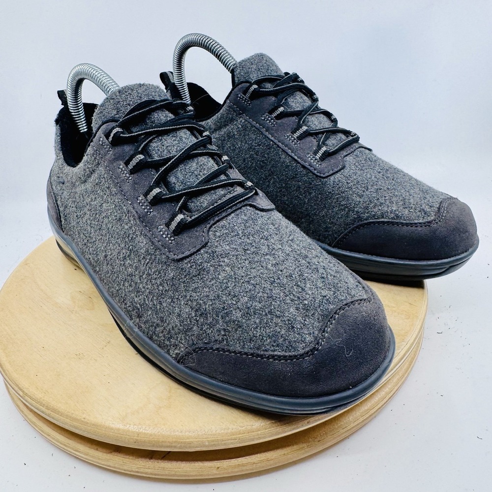 Orthofeet Sierra 711 Comfort Shoes Gray Wool Women's 7.5M Walking Shoes Ortho